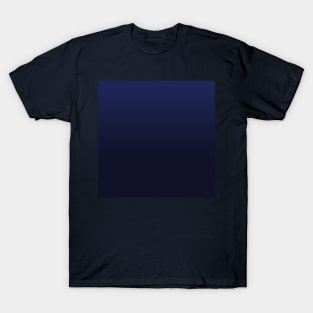 Classic Navy Blue Solid Ombre Gradient T-Shirt